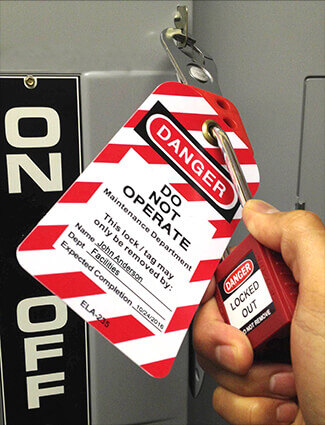 lockout tagout tag and lock
